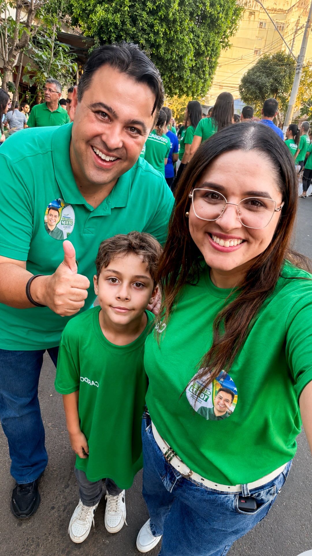 Cardoso com a família